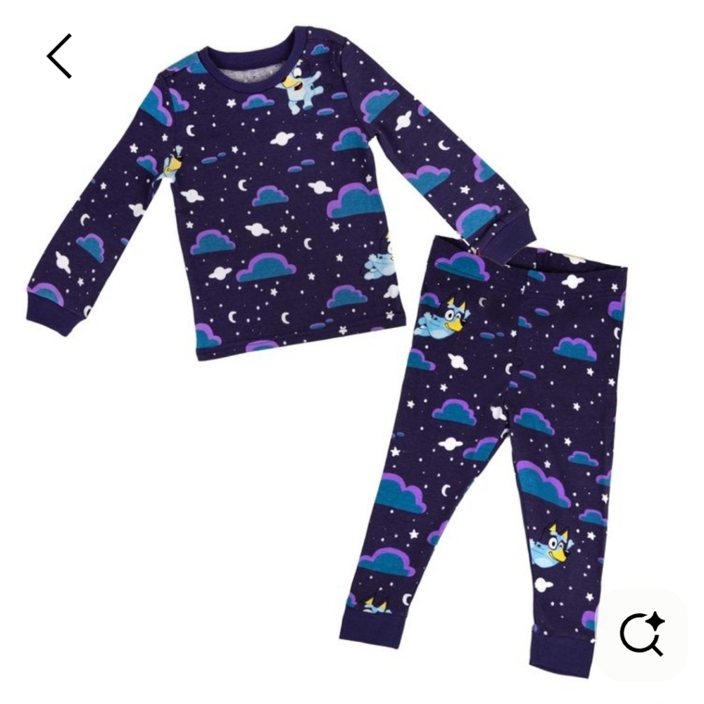 Kids Bluey Glow Pajama Set 2T
